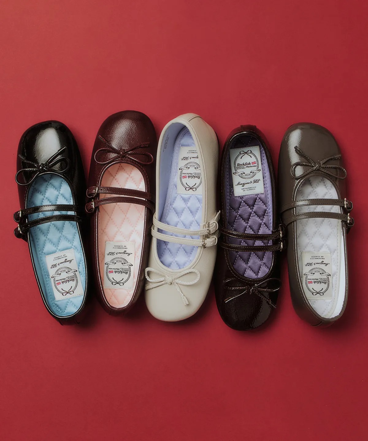 Rockfish Weatherwear SQUARE TOE TWO STRAP MARYJANES(ENAMEL)