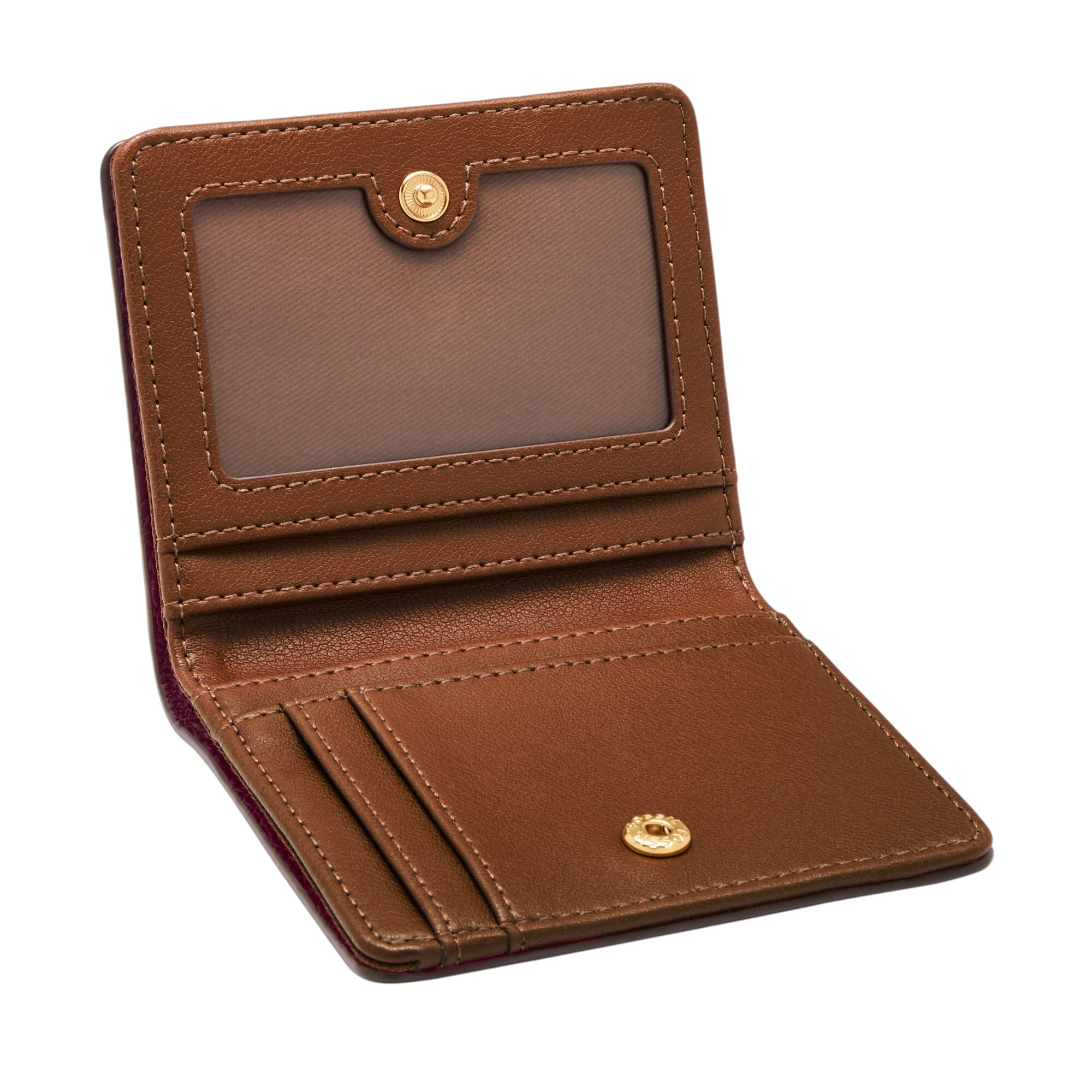 Logan 真皮RFID防盜短夾-紫色 SL7829649