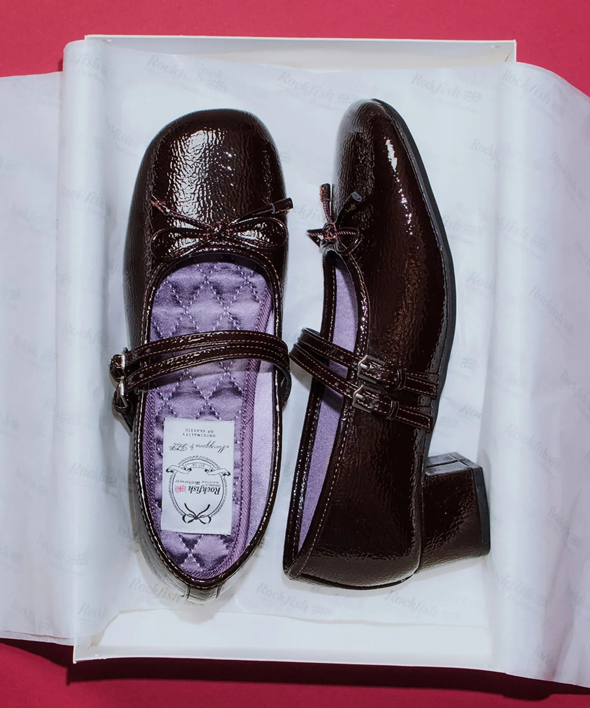 Rockfish Weatherwear SQUARE TOE TWO STRAP MARYJANES(4CM)