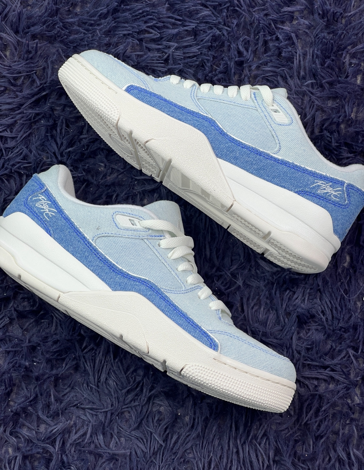 女鞋 NIKE W JORDAN FLIGHT COURT SE 藍 牛仔 刺繡 緩震 休閒 運動鞋【IB4414-100】