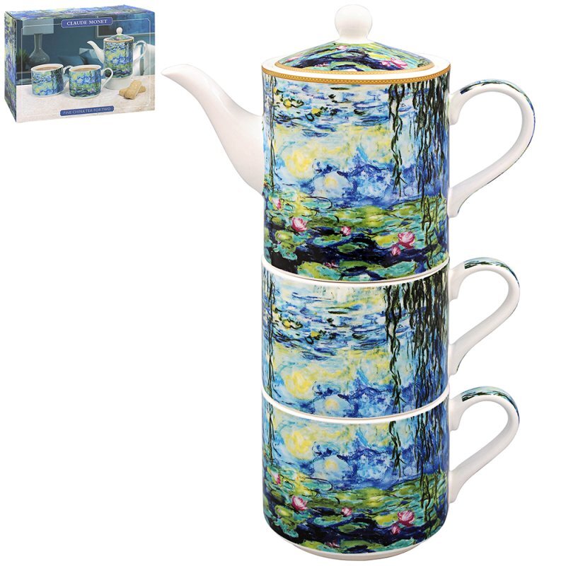 lesserpavey,monet,莫內,睡蓮池,茶壺,杯壺組,杯壺,茶壺,午茶組,雙人杯壺組,雙人午茶組,子母壺,一壺二杯,送禮,生活用品,英式茶具,選品,家居,下午茶,儀式感,內湖,換個角度有限公司