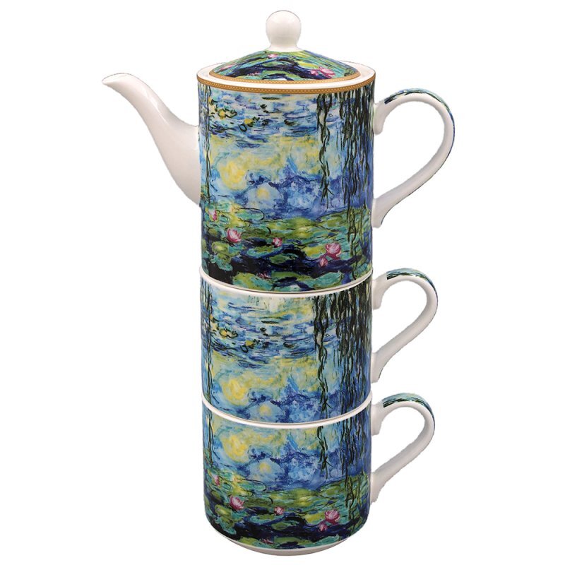 lesserpavey,monet,莫內,睡蓮池,茶壺,杯壺組,杯壺,茶壺,午茶組,雙人杯壺組,雙人午茶組,子母壺,一壺二杯,送禮,生活用品,英式茶具,選品,家居,下午茶,儀式感,內湖,換個角度有限公司