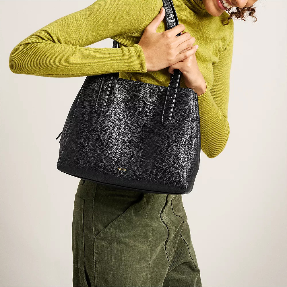 Jayne 真皮氣質肩背包-黑色 SHB3310001