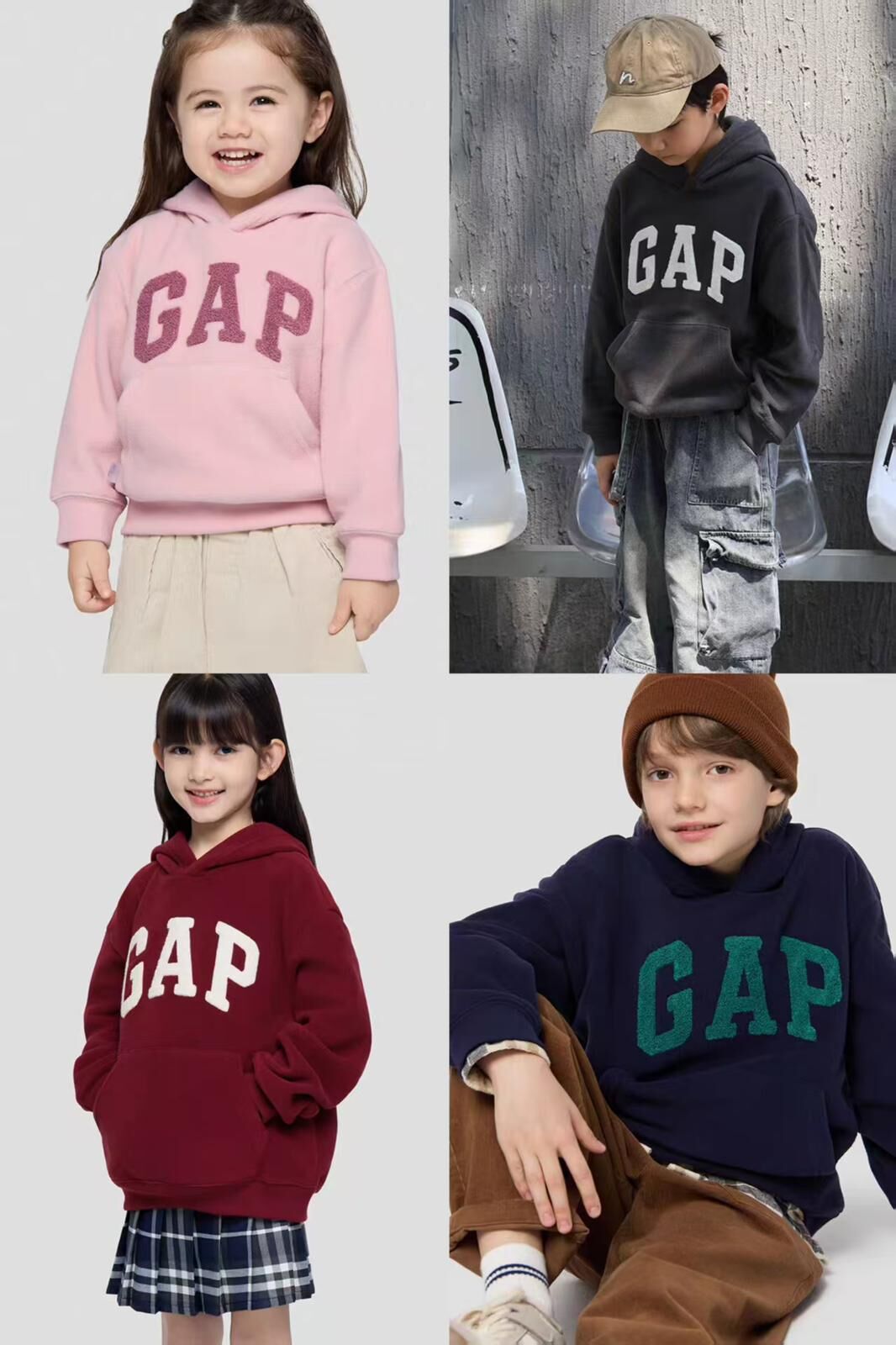 廠單 Gap搖粒絨連帽親子衛衣