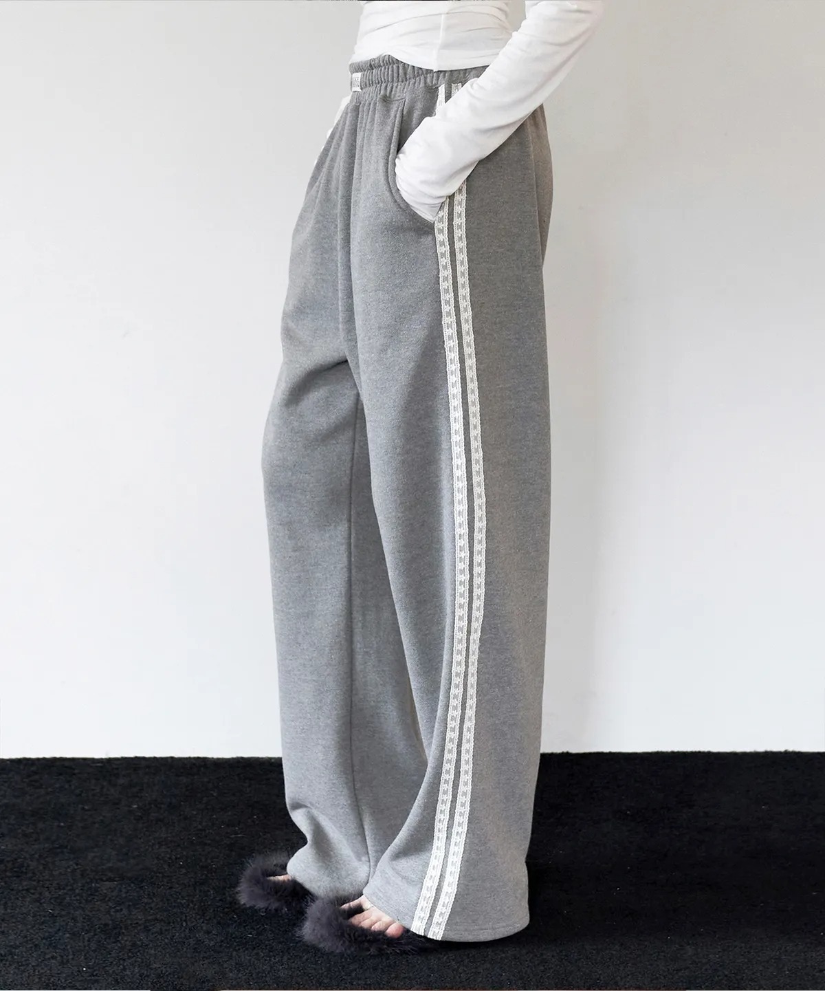 Rock Cake Lace Line 2way Jogger