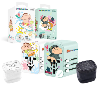 （2026新年限時優惠）XPower x 蠟筆小新 TA3B 25W 4輸出PD3.0/PPS旅行充電器 (綠色)