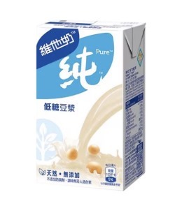 維他奶: 純低糖豆漿(250毫升)