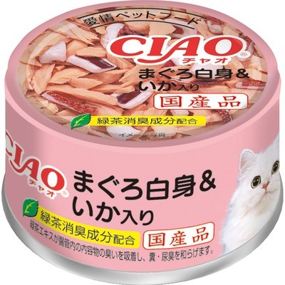 CIAO Whitey With White Tuna and Squid (85gx24cans)  #A-03