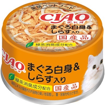 CIAO Tuna White Meat and Whitebait (85gx24cans) #A-02