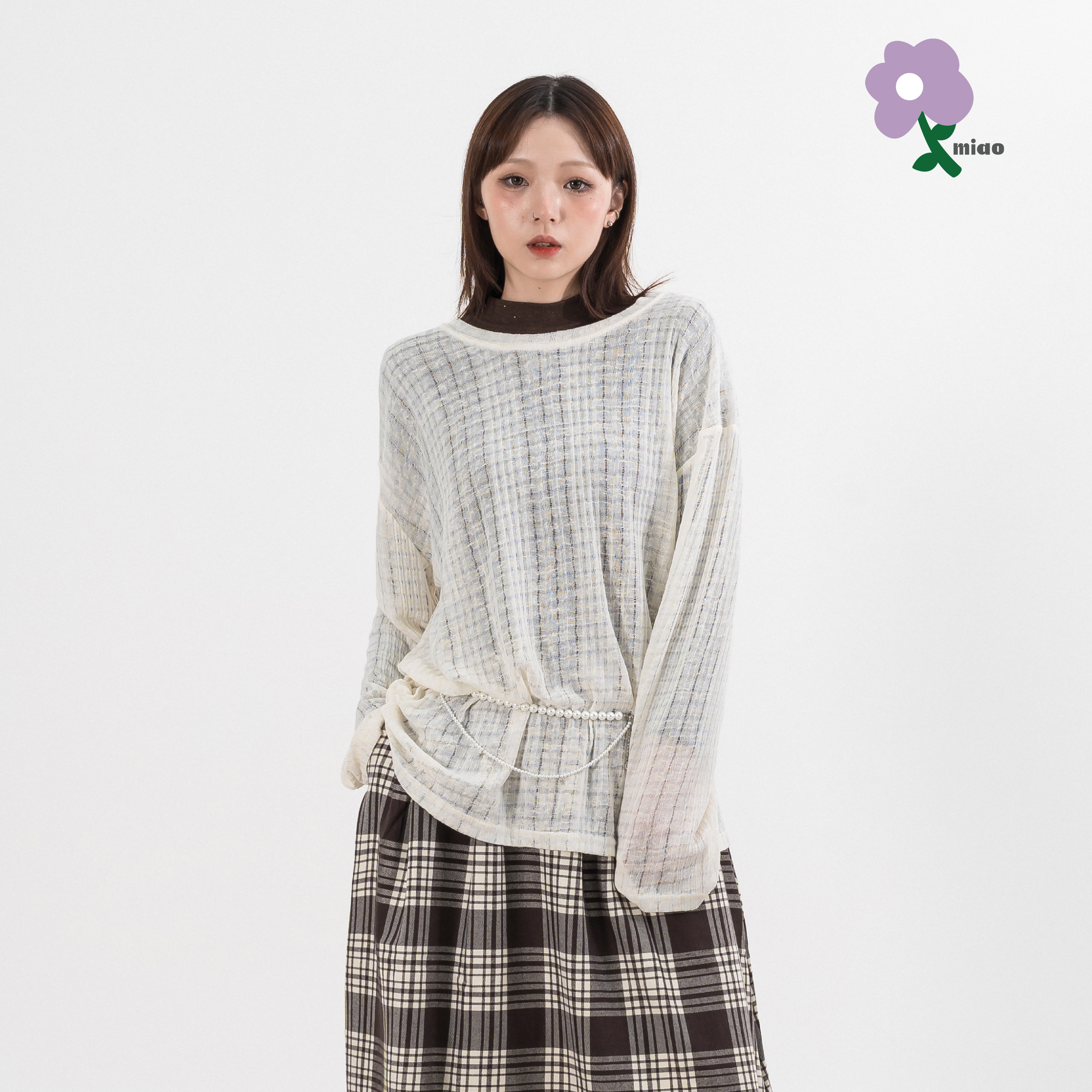 AGILITY MIAO Knitted Sheer LS Top 針織薄紗 長袖上衣 [M-T10]