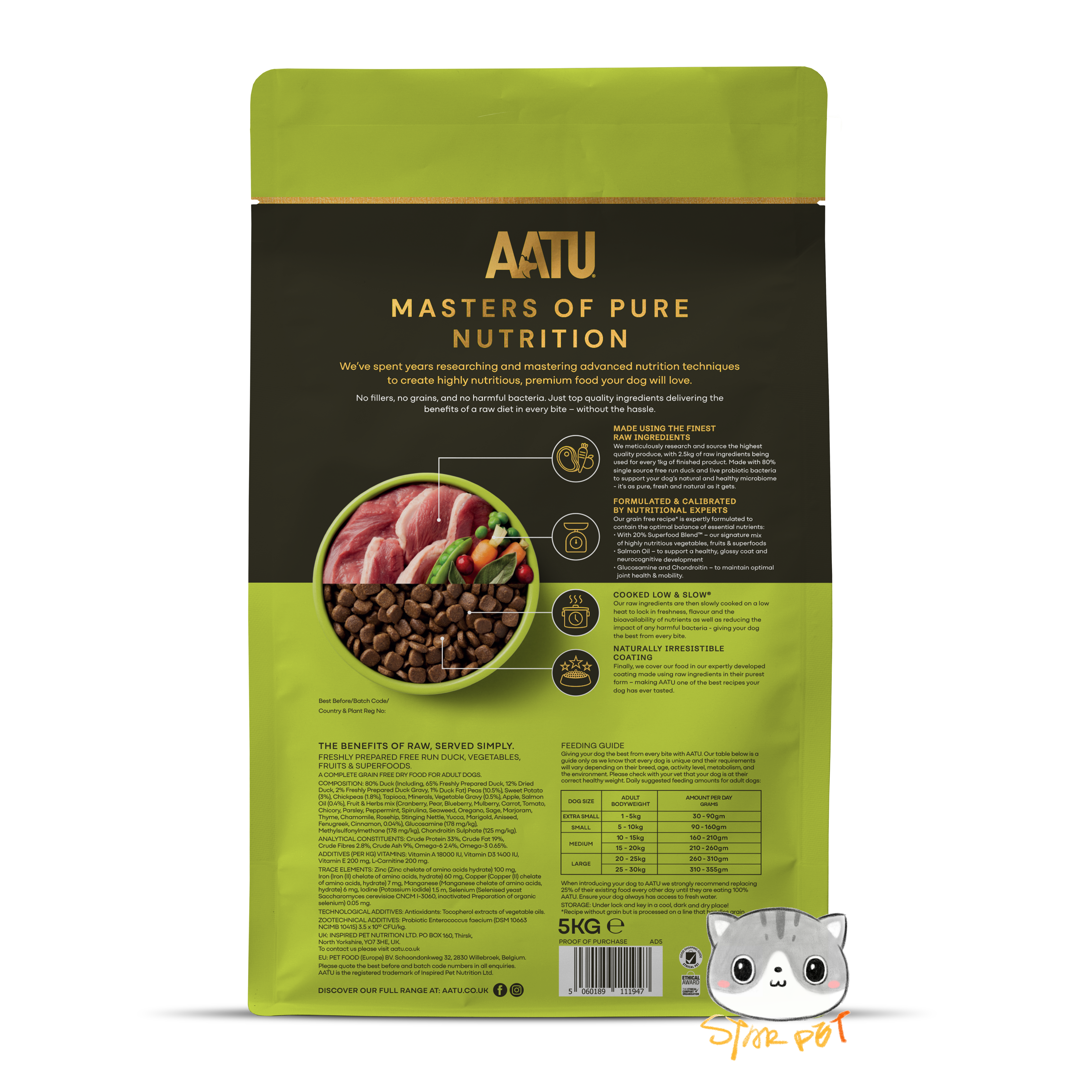 AATU Free Run Duck Dog Recipe 1.5kg/5kg/10kg