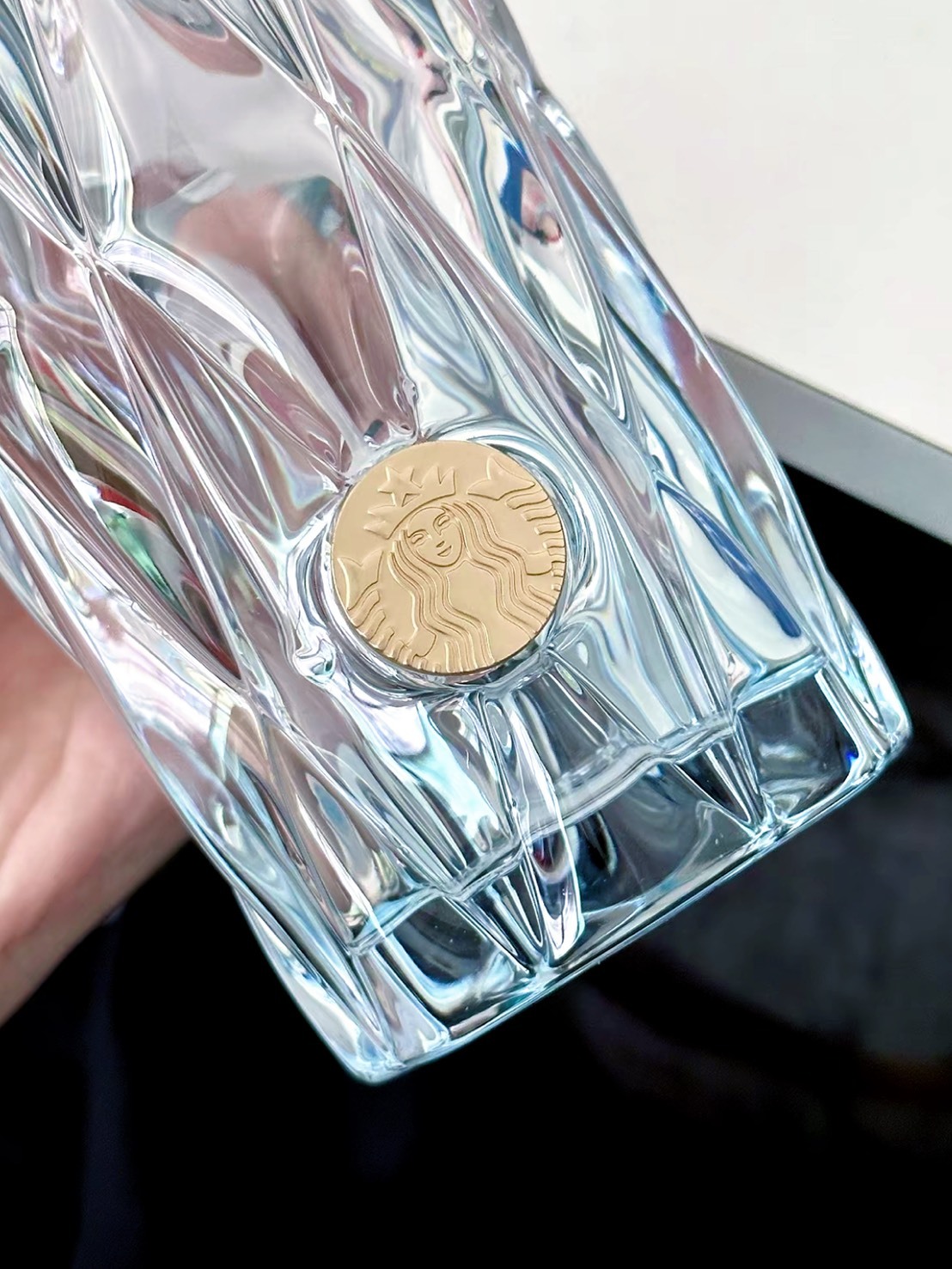 STARBUCKS 星巴克 冰川藍 玻璃 吸管杯 530ML