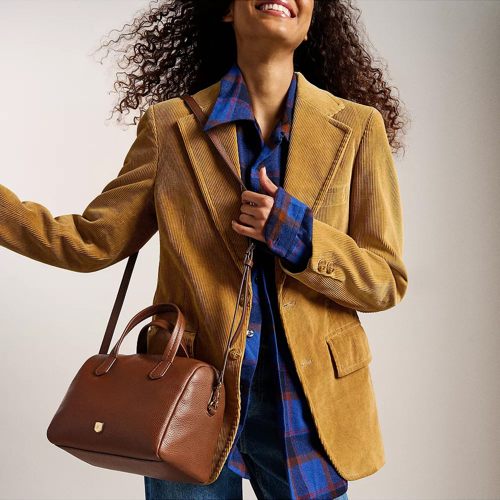 Lainey 真皮波士頓包-棕色 ZB11168200