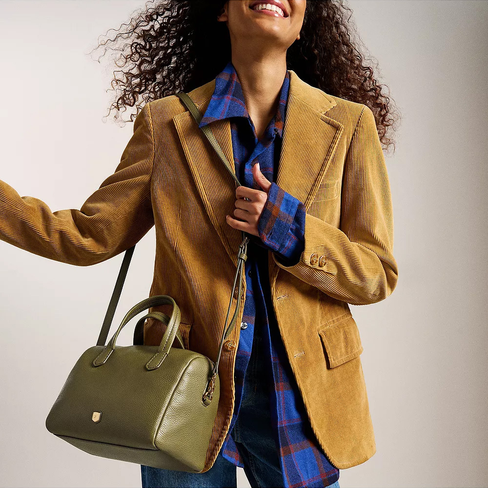 Lainey 真皮波士頓包-綠色 ZB11168316