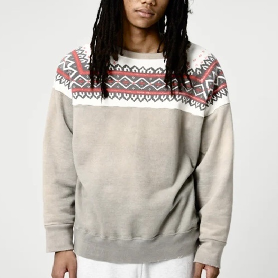 ON SALE: BOWWOW SNOW FLAKE SWEATER L/S - GREY/WHITE SIZE XL PRE ORDER ITEM (預訂中)