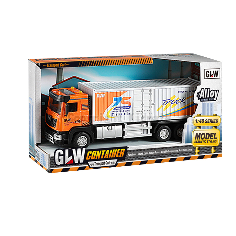 《 KIDMATE 》 1:40合金貨櫃運輸車