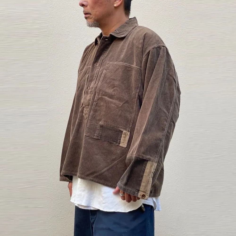 LAST PCS: BOWWOW NRA P/O CORDUROY REPAIRED L/S - SIZE L PRE ORDER ITEM (預訂中)