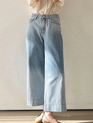 春夏新款/漸層洗色寬褲  售現貨S