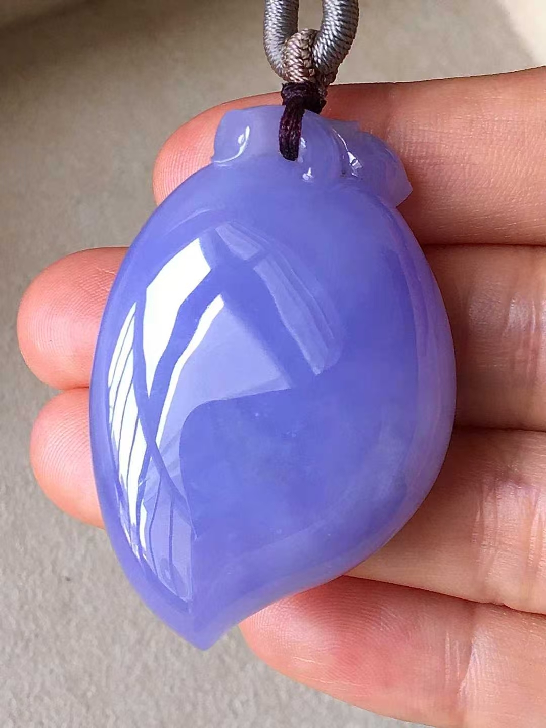 726358 翡翠冰種紫羅蘭福瓜吊墜