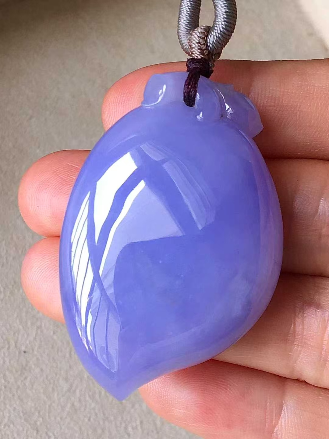 翡翠冰種紫羅蘭福瓜吊墜,天然翡翠A玉, 緬甸玉, Jade, Jadeite