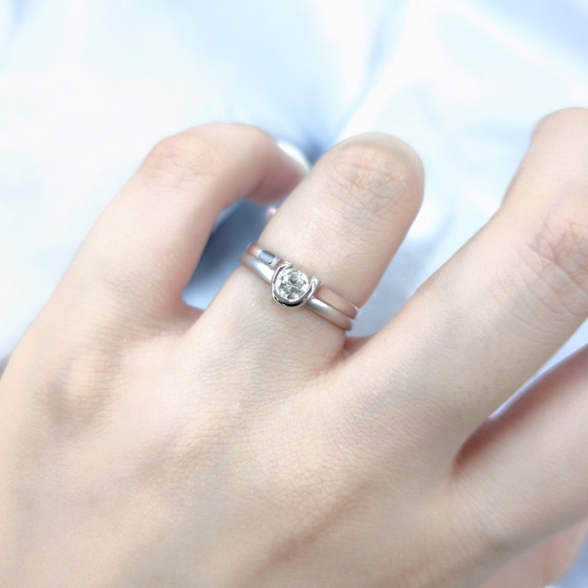 18K White Gold 0.22ct Diamond Ring