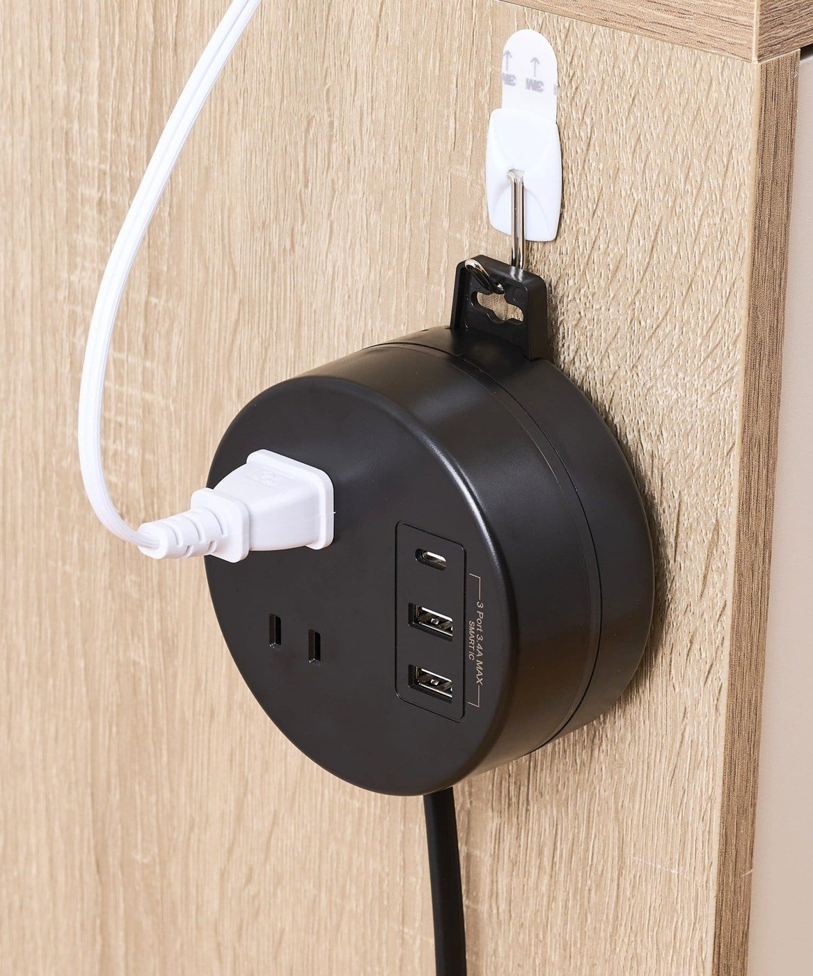 (預購商品 8/27收單)  日本 多功能收納插座 1m