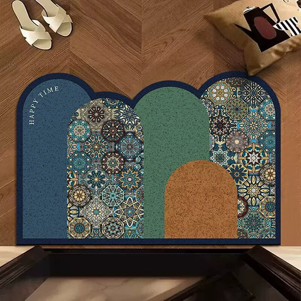 典雅異國弧形除塵地墊