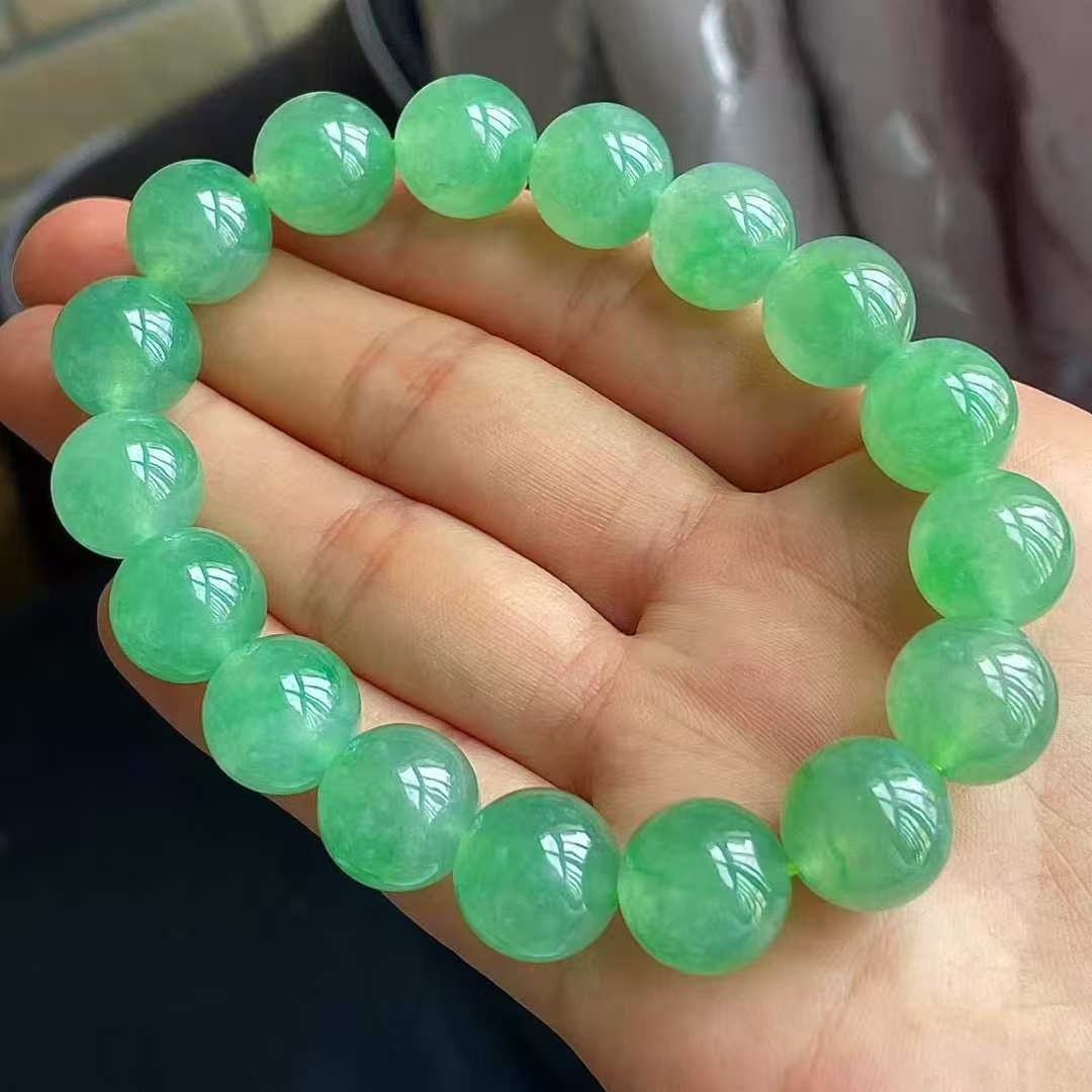 726360 翡翠冰陽綠手串 (12mm直徑)