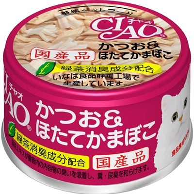 CIAO Cat Canned Food Bonito + Scallop 85g #A-13
