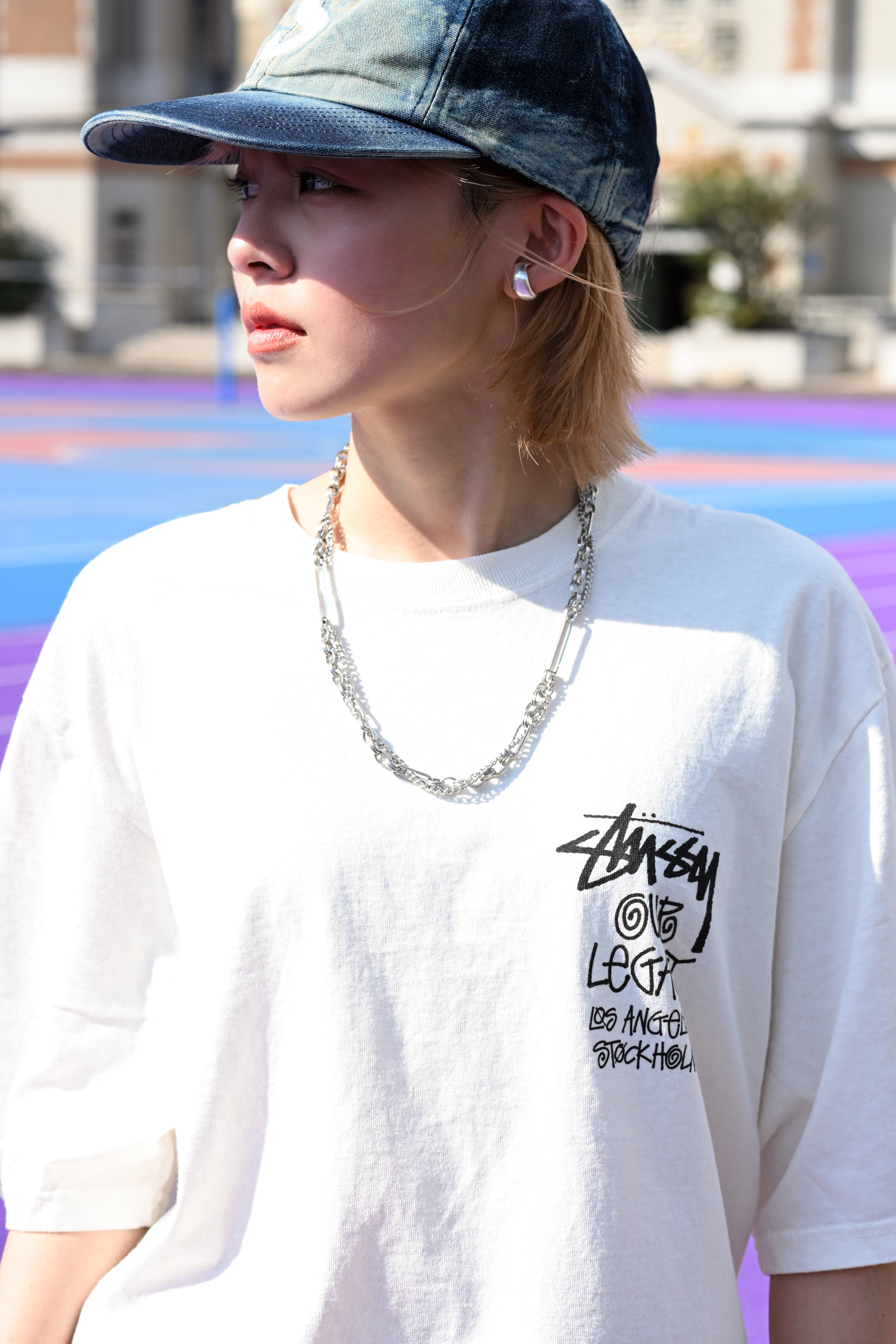 ☆ETW☆【EASY TO WEAR】Fe3c Chains & Hoops Necklace 鍊條項鍊 閃亮 銀