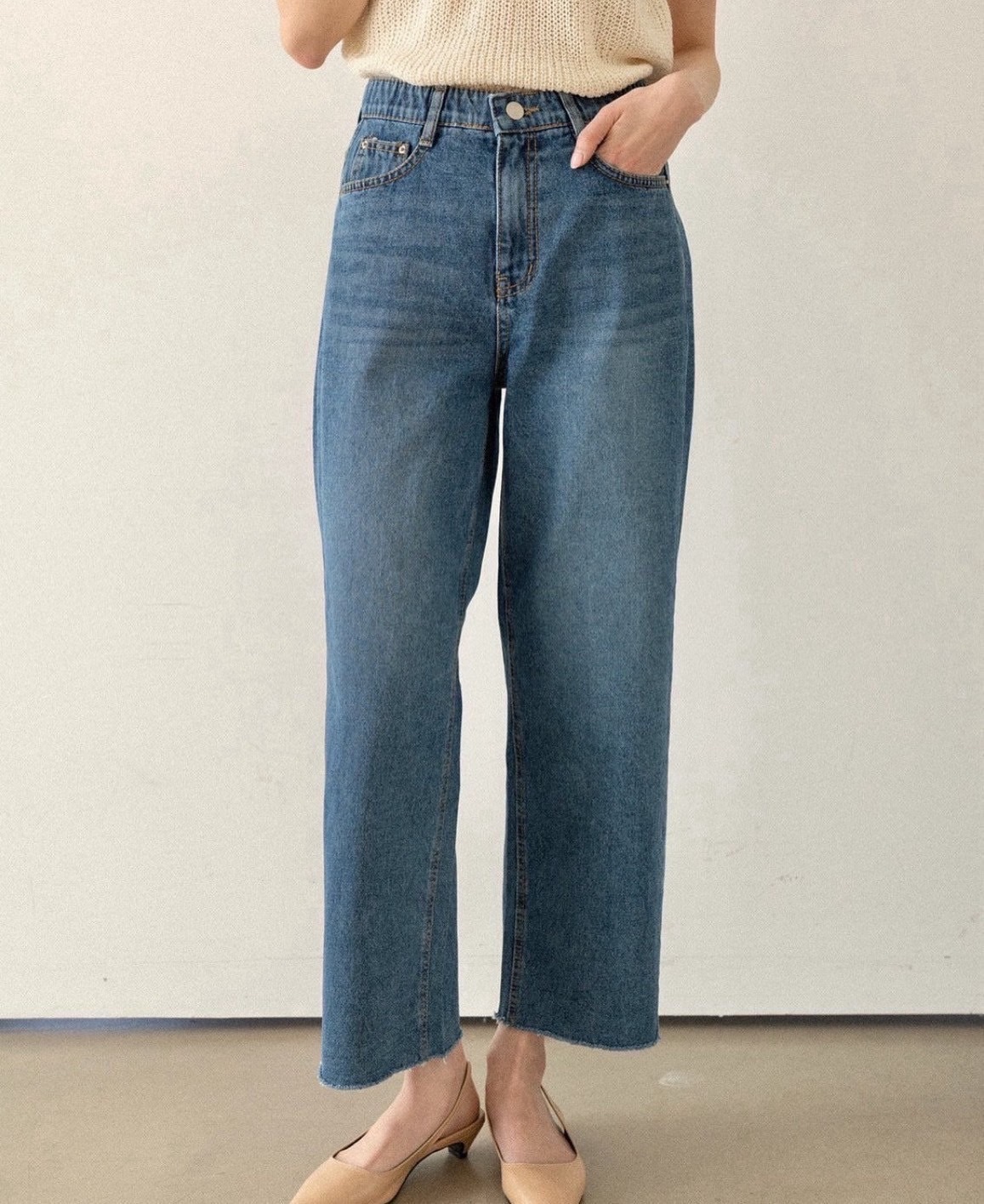 春夏新款/直筒洗色寬褲 (#5106) 售現貨S