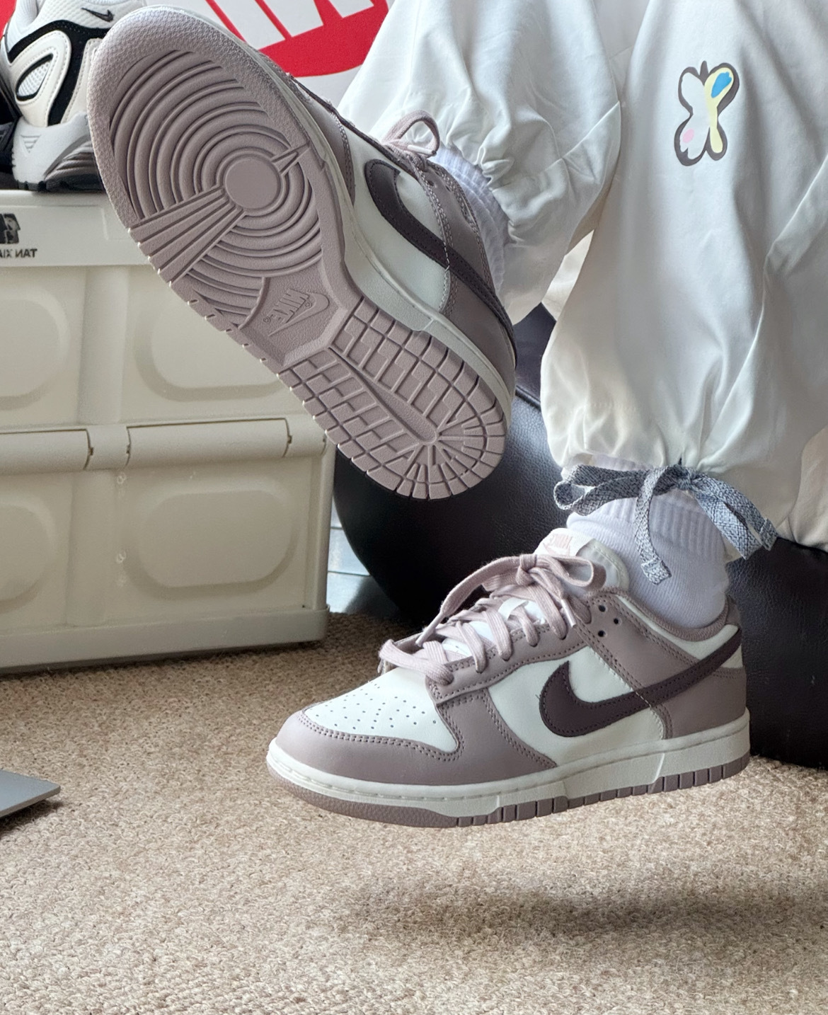 女鞋 NIKE W DUNK LOW PHOTON DUST 豆沙棕 低筒 皮革 復古 休閒鞋【DD1503-125】