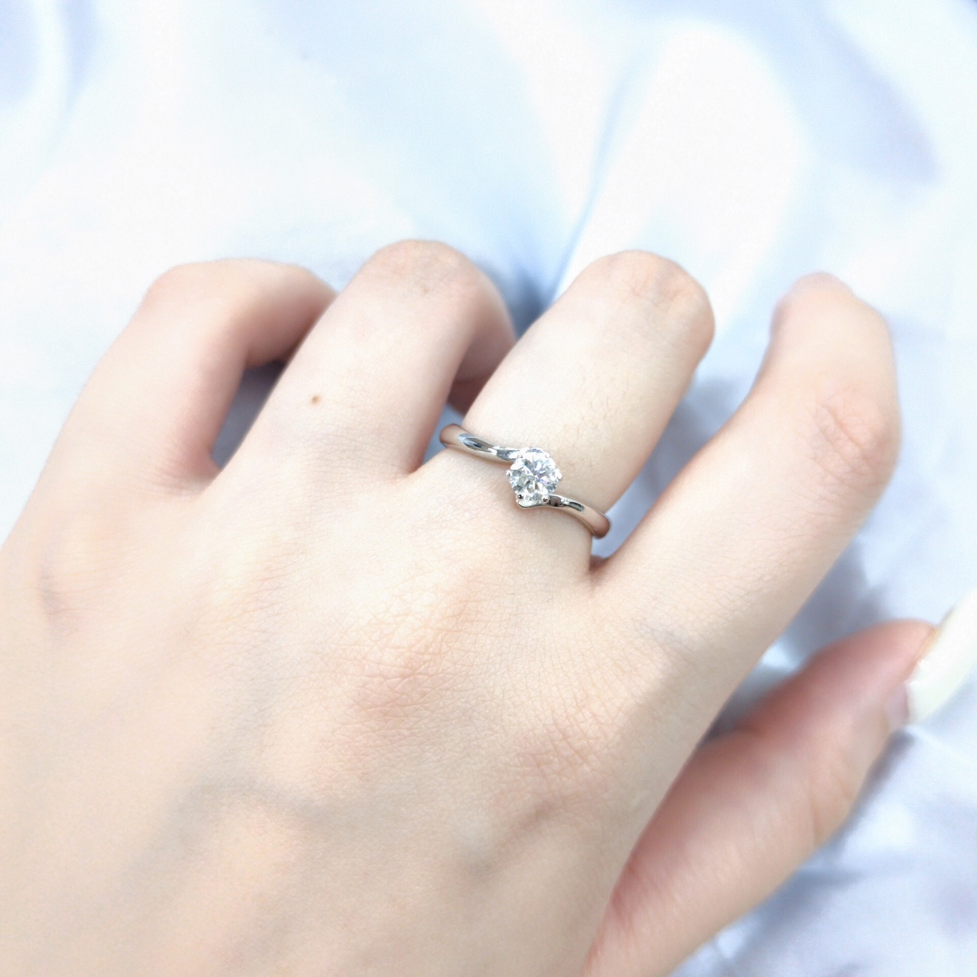 18K White Gold 0.34ct Diamond Ring