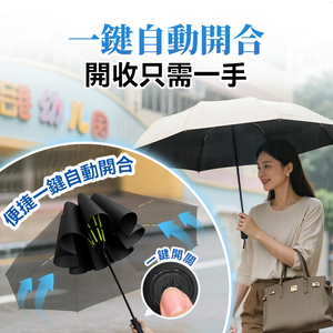 日本Yohome  防滴水抗風快收捷便晴雨傘【正品】 單手智助自動開合防回彈一甩免疊