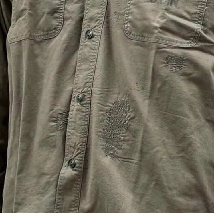 9/19 ON SALE: BOWWOW US ARMY POPLIN N3 SHIRTS L/S - OLIVE AGING PRE ORDER ITEM (預訂中)