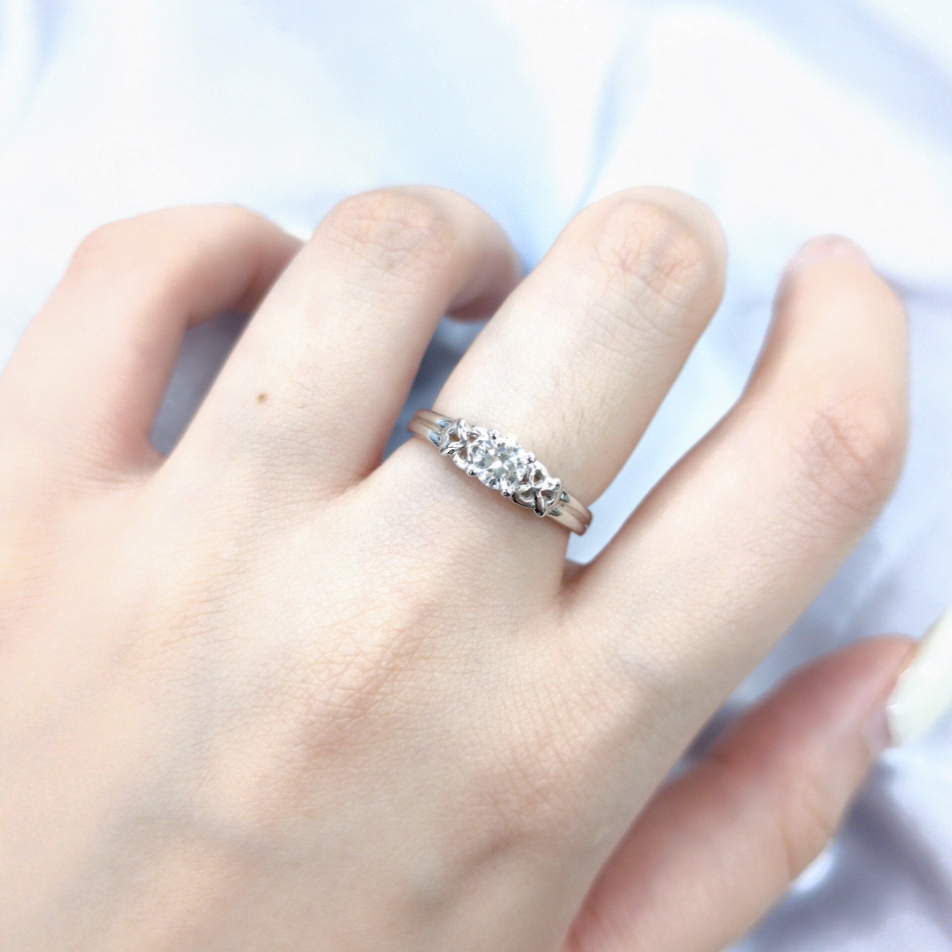 18K White Gold 0.34ct Diamond Ring