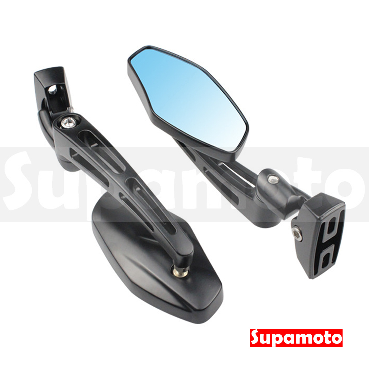 -Supamoto- M89 後照鏡 仿賽 風鏡 風罩 後視鏡 下移 通用 改裝 鋁合金 裸把 街車 大羊