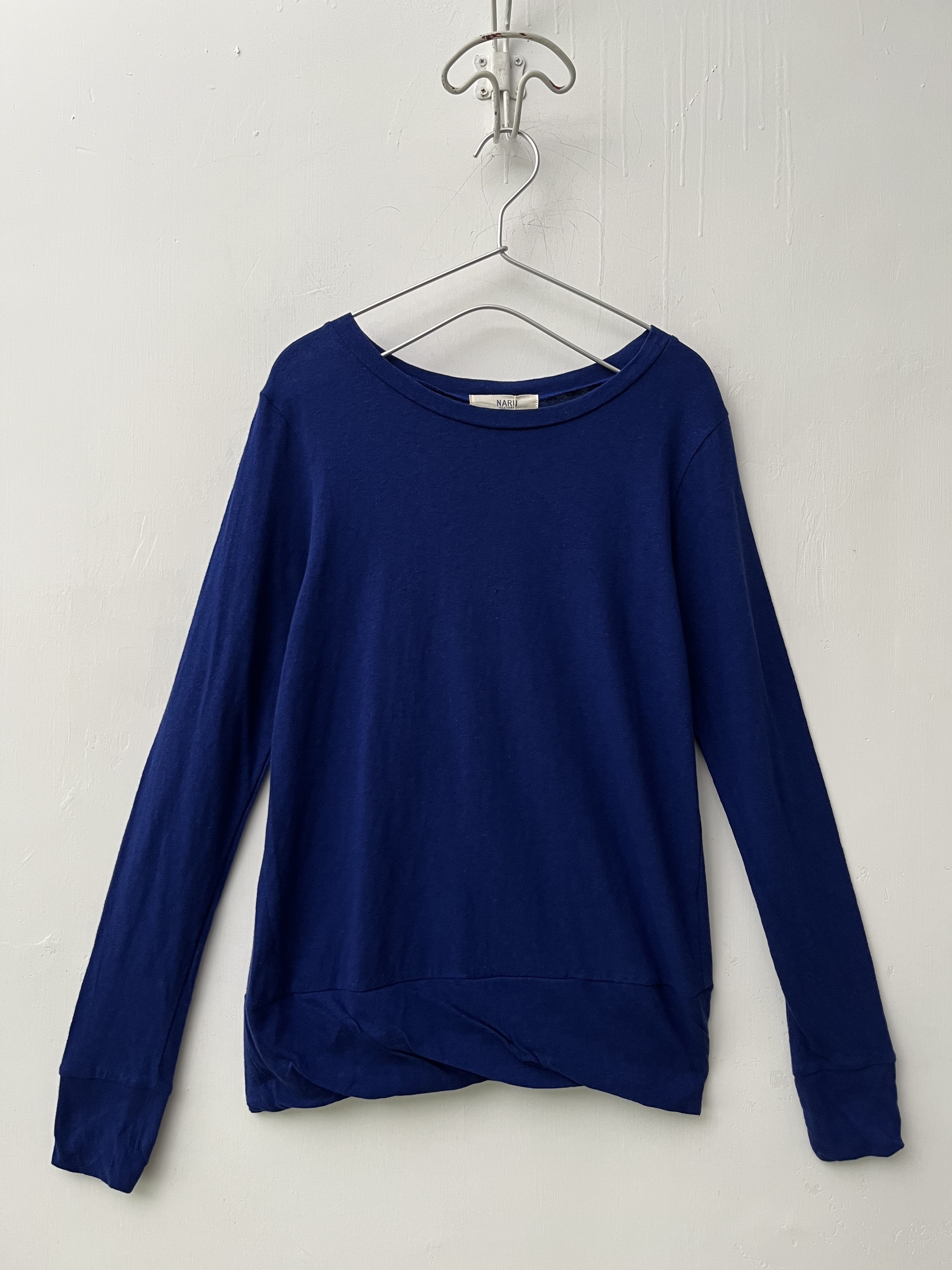 日本製NARU藍色圓領tee