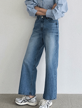 春夏新款/直筒洗色寬褲  (#5110) 售現貨S