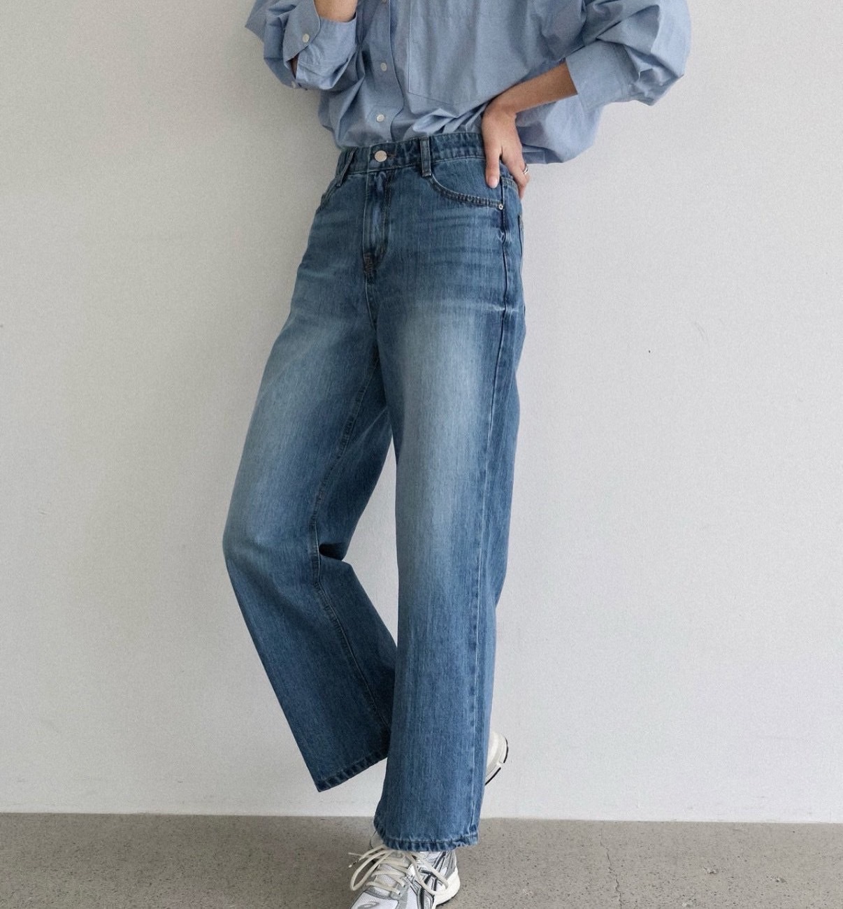 春夏新款/直筒洗色寬褲  (#5110) 售現貨S