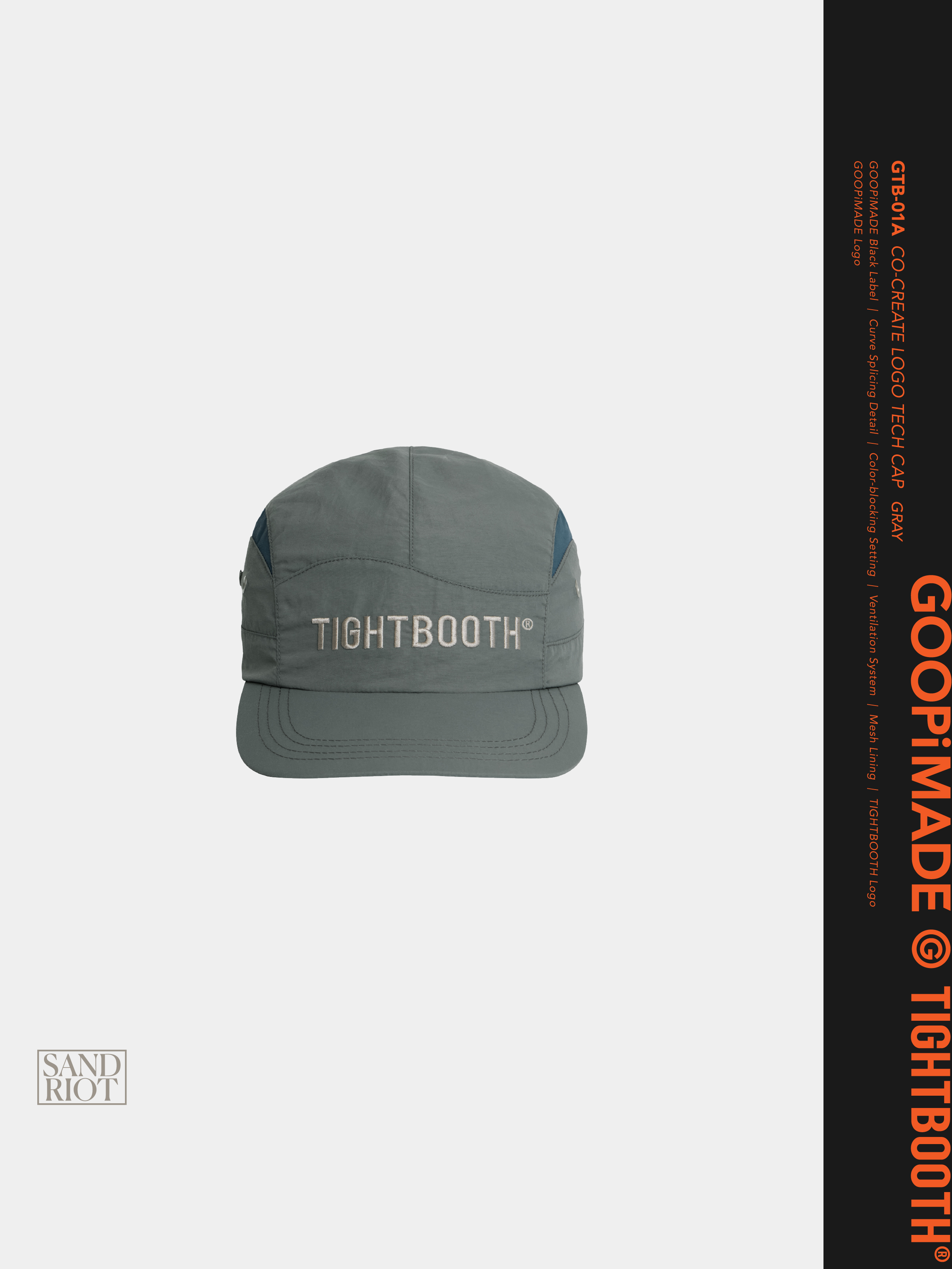 GOOPiMADExTIGHTBOOTH]“GTB-01A” Co-Create Logo Tech Cap