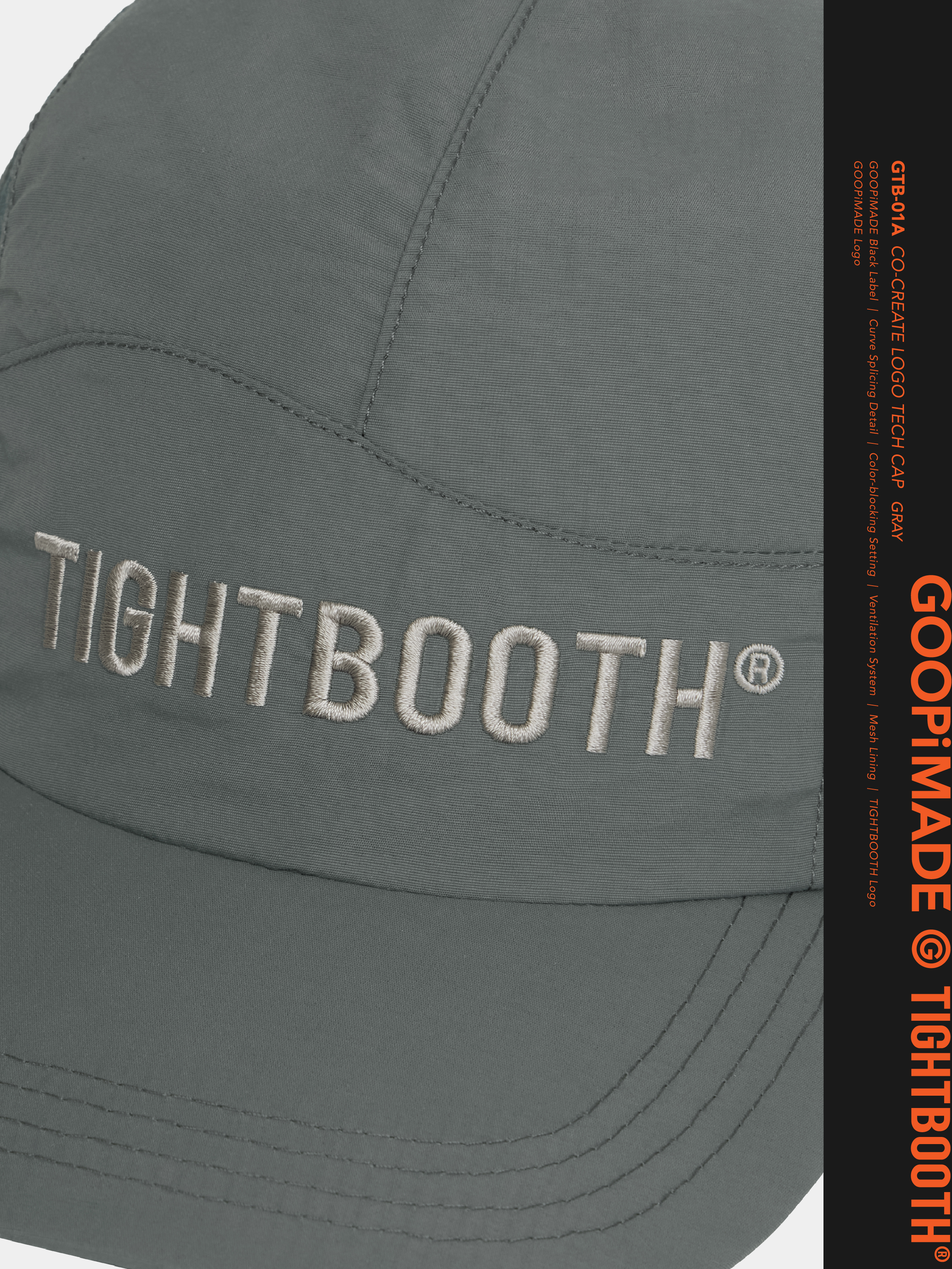 GOOPiMADExTIGHTBOOTH]“GTB-01A” Co-Create Logo Tech Cap