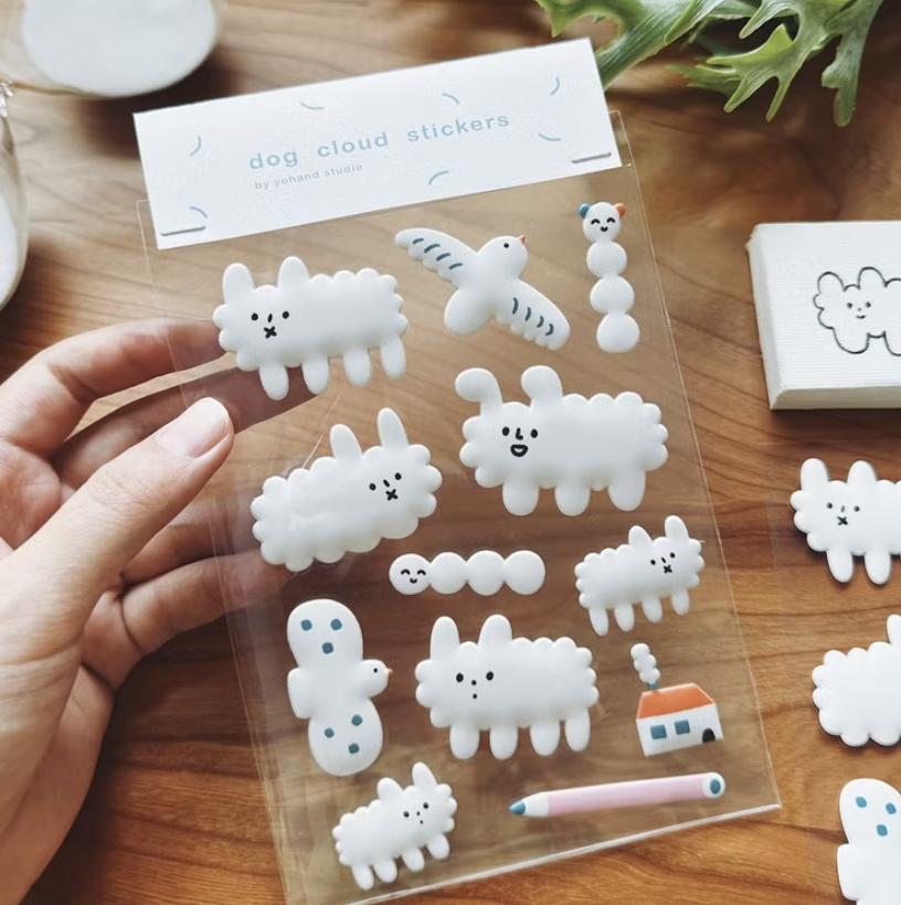 右手超人｜澎澎貼紙 軟軟的狗狗雲