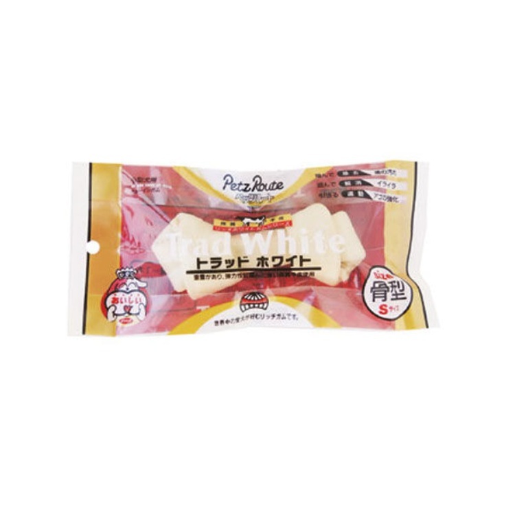 PetzRoute 牛奶牛皮耐咬骨S 1本入