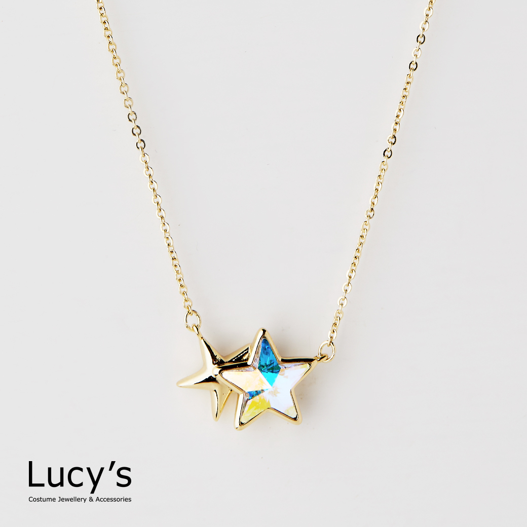 晶星交疊 項鍊 (三色) (124995/124996/124997)