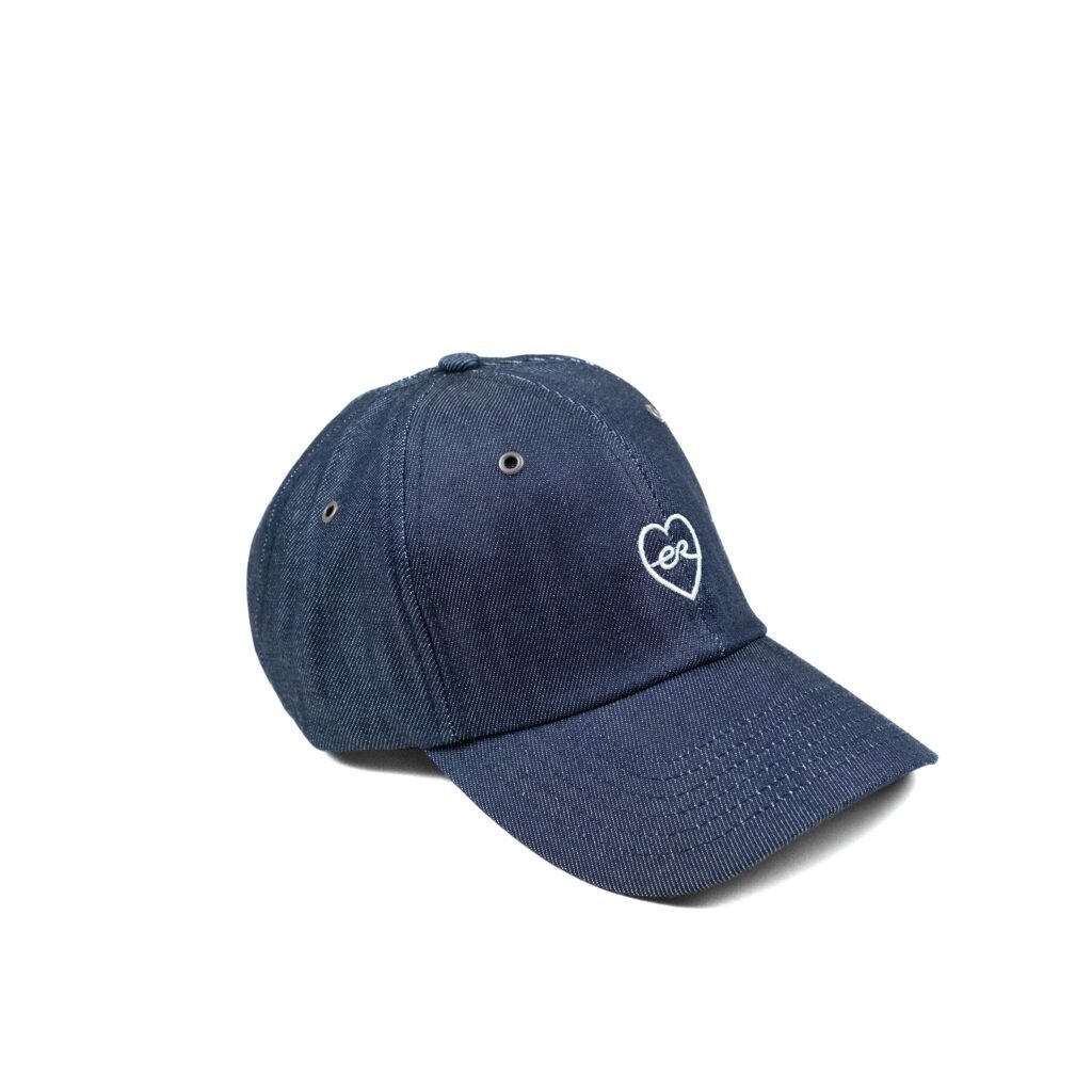 愛心刺繡丹寧棒球老帽