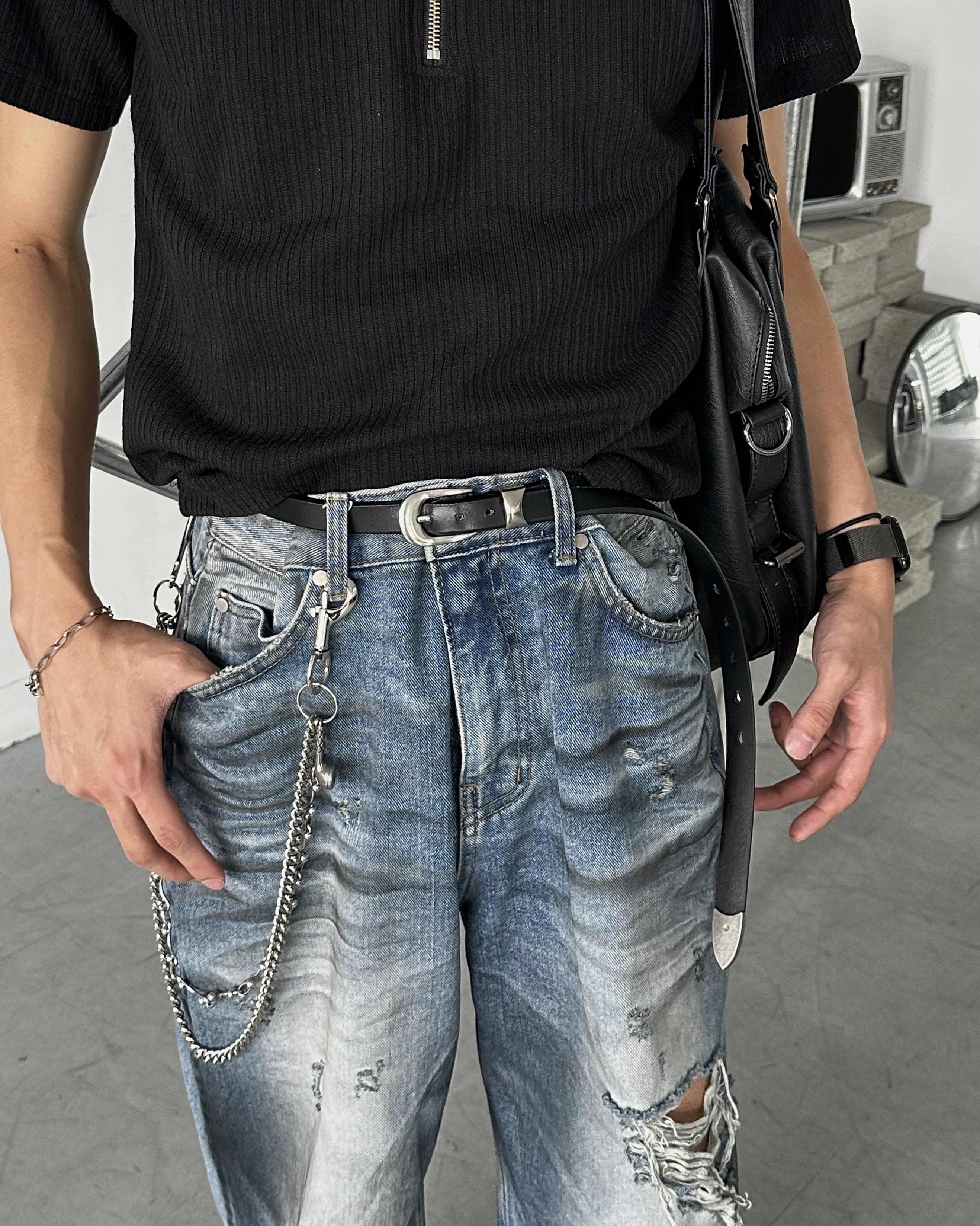 𝐇·𝐓·𝐒 韓國 萊加西 金屬霧面 簡約 經點款 真皮 素面 配件 腰帶 皮帶