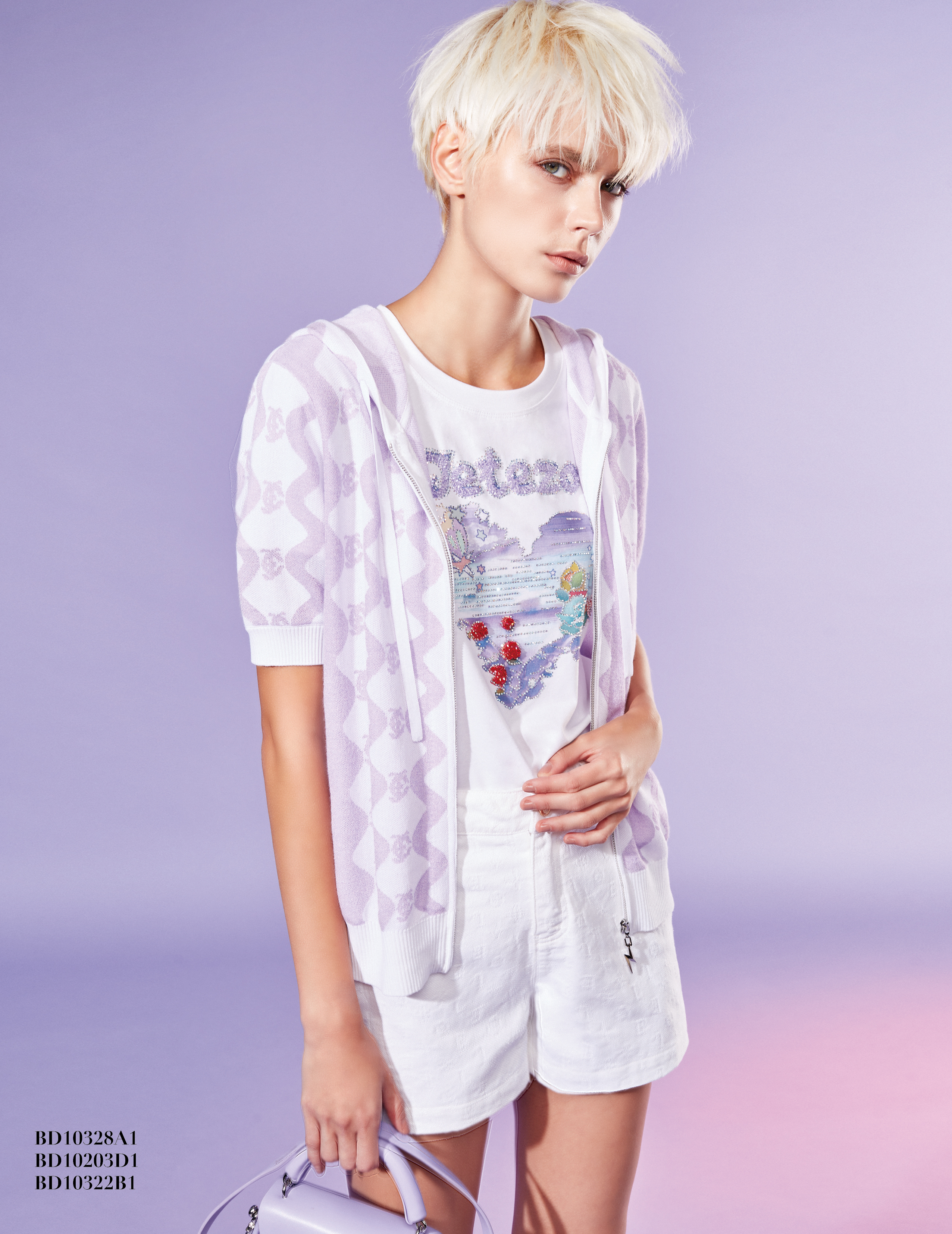 BD10203D1 艾草纖維logo波紋連帽外套 (2色)