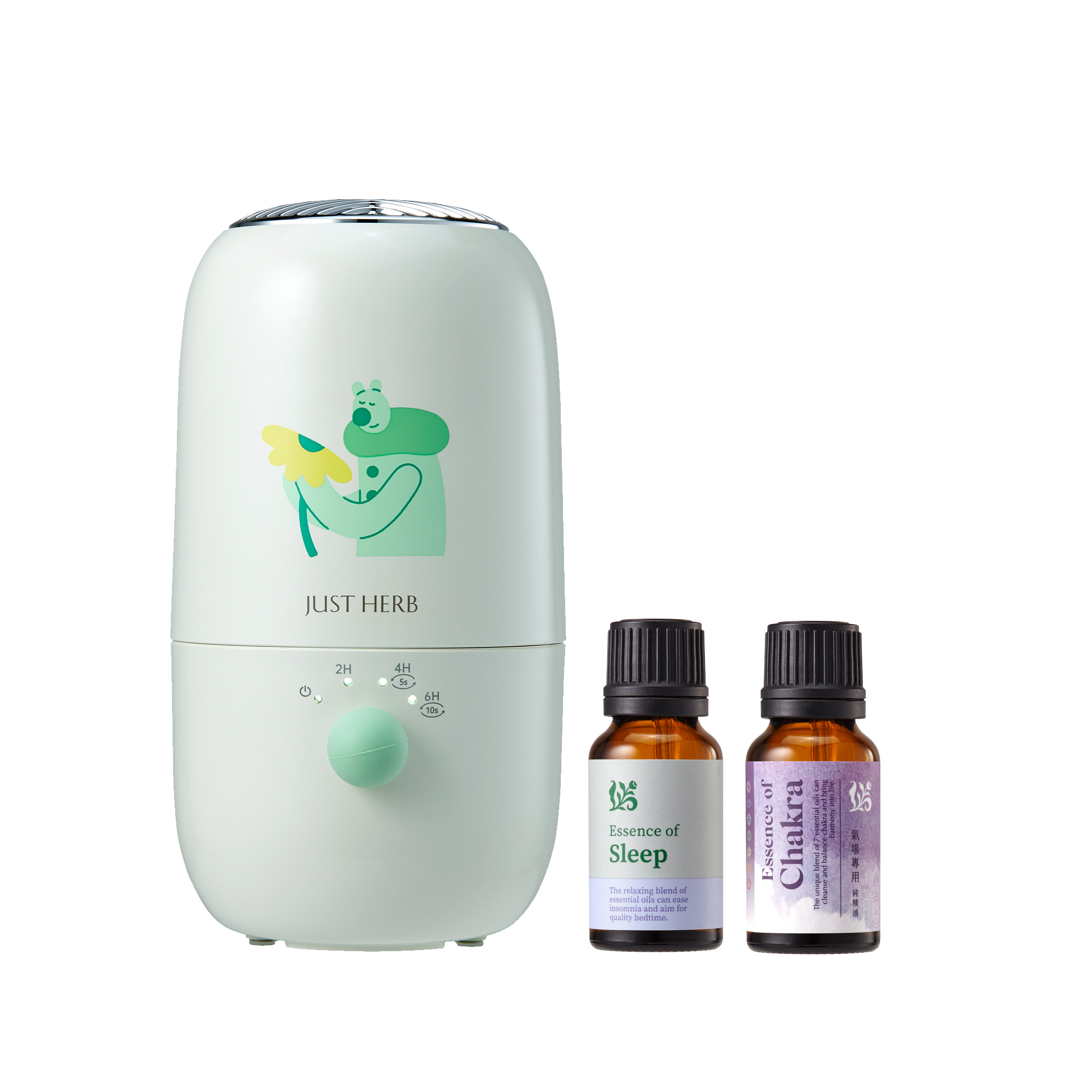 質感薰香組：無線行動水氧機-香遇熊超人 附15ML精油 氣場+舒眠