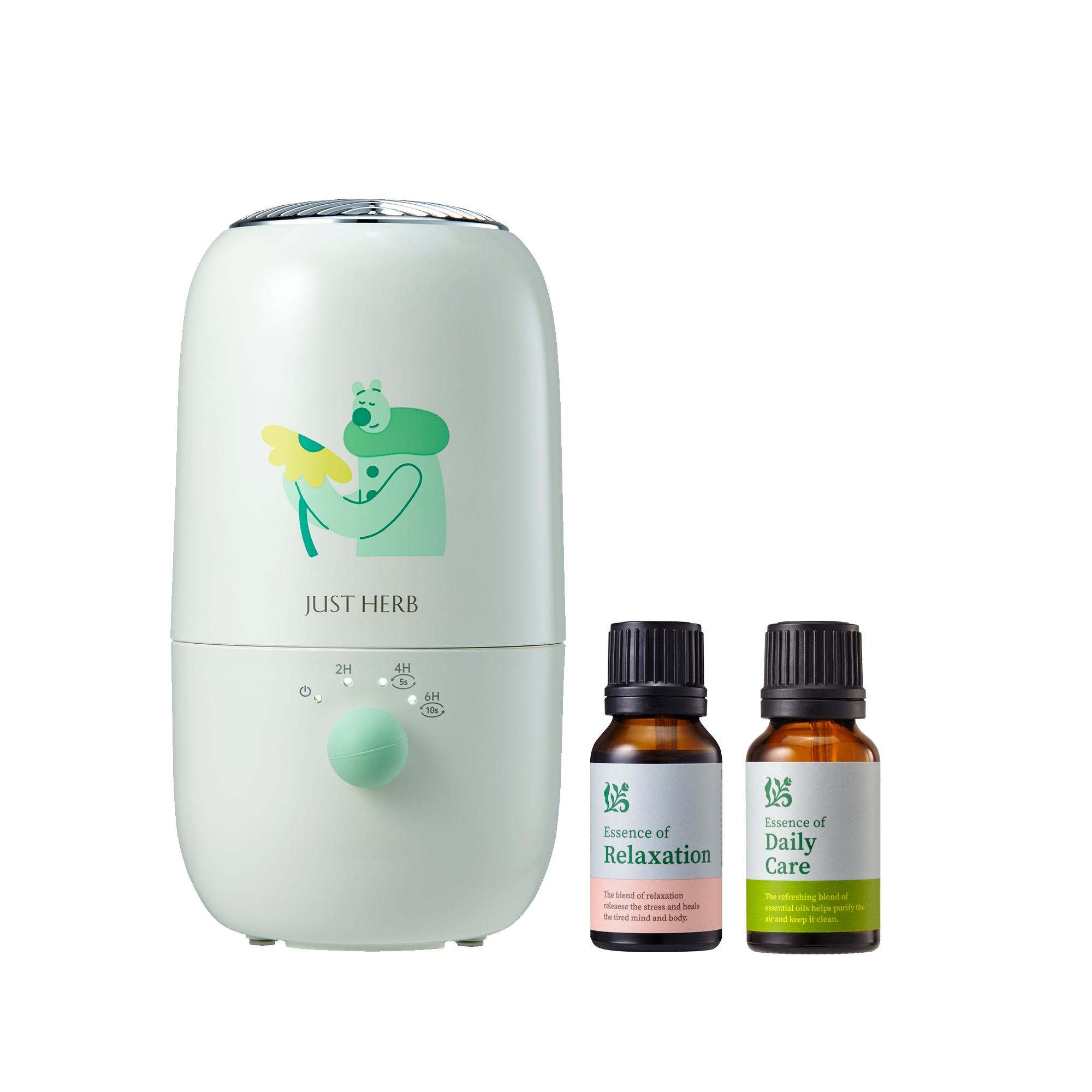 質感薰香組：無線行動水氧機-香遇熊超人 附15ML精油 舒壓+淨化